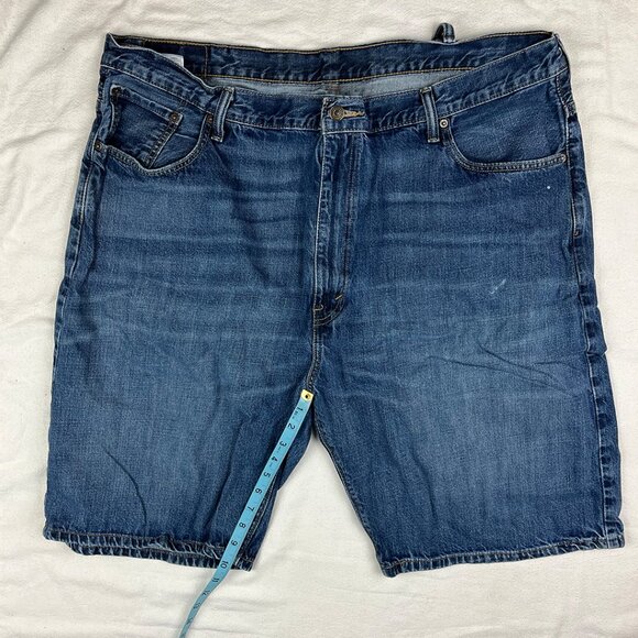 Levi's 569 Jean Shorts Jorts Blue Size 44 Medium Wash Denim High Rise Pockets - Picture 13 of 13